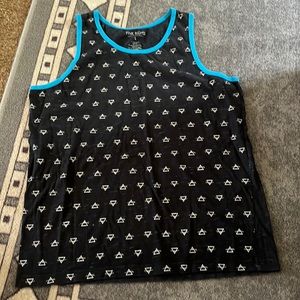 PINK FLOYD DARK SIDE OF THE MOON ALL OVER PRINT BLACK TANK TOP TEE